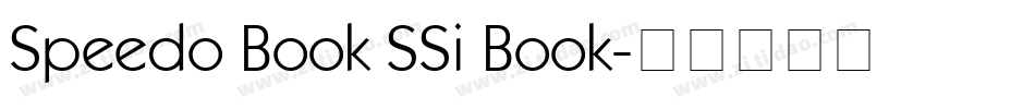 Speedo Book SSi Book字体转换